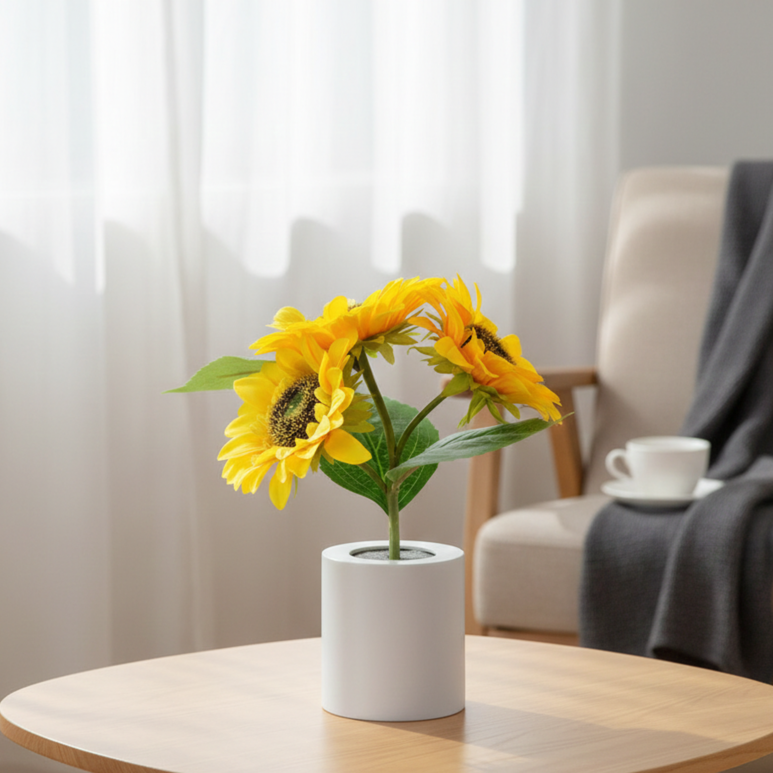 Dekorative Sonnenblumen Tischlampe