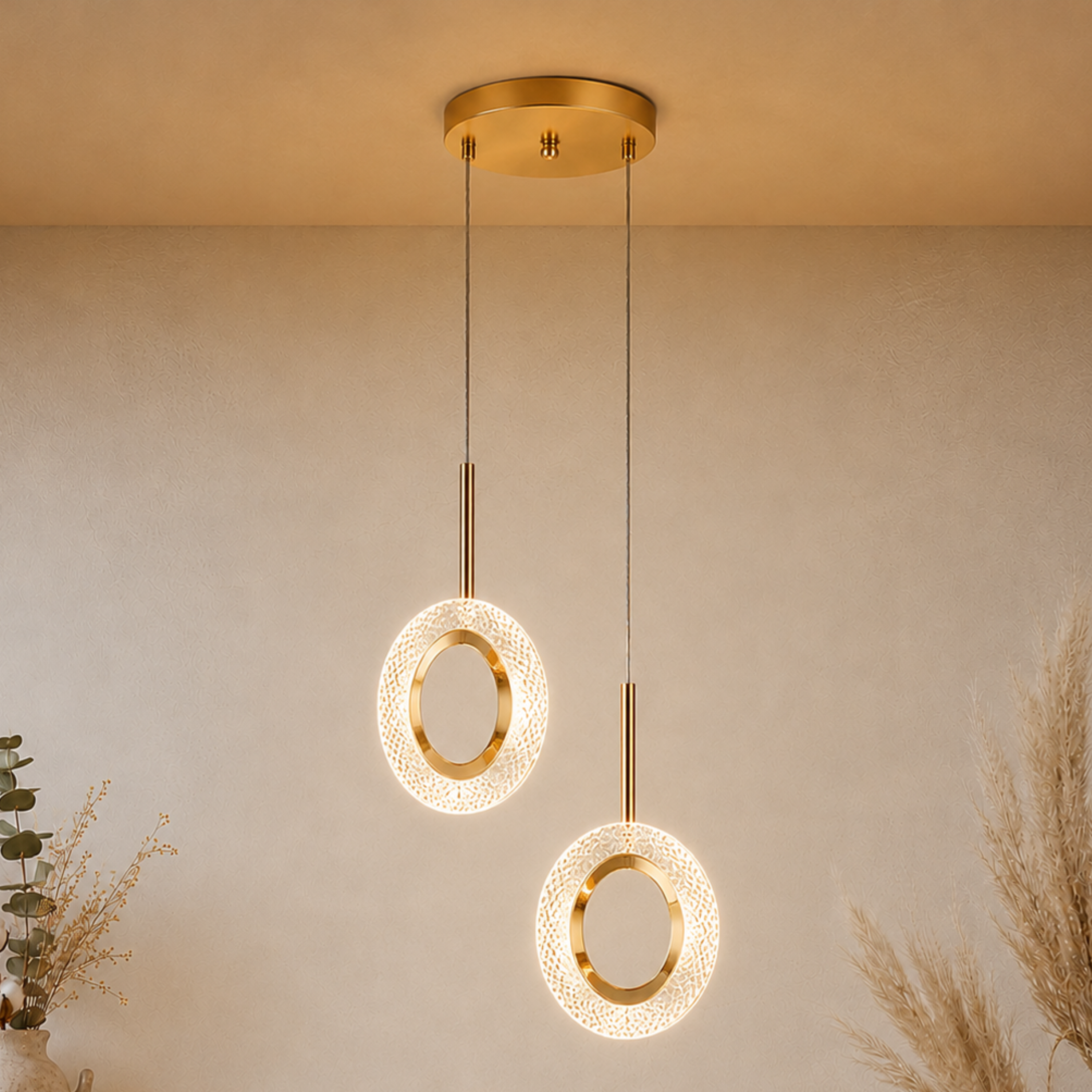 Moderne Kristall LED Innen Pendelleuchte