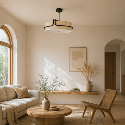 Moderne Minimalistische Stoff Pendelleuchte