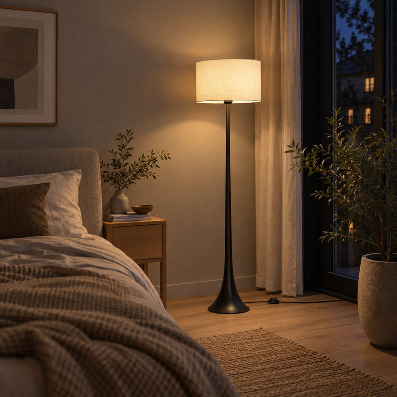 Nordische Art Seiden Stehlampe