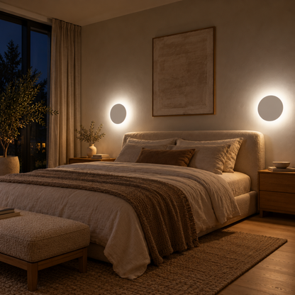 Moderne Runde Metall LED Wandleuchte
