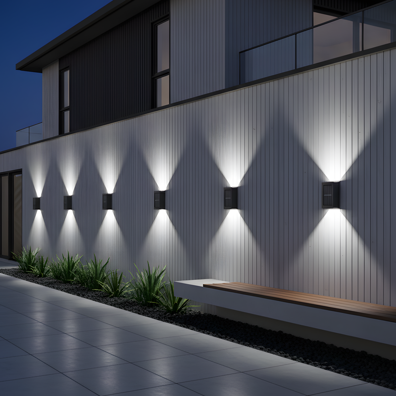 LED Solar Außenwandleuchte