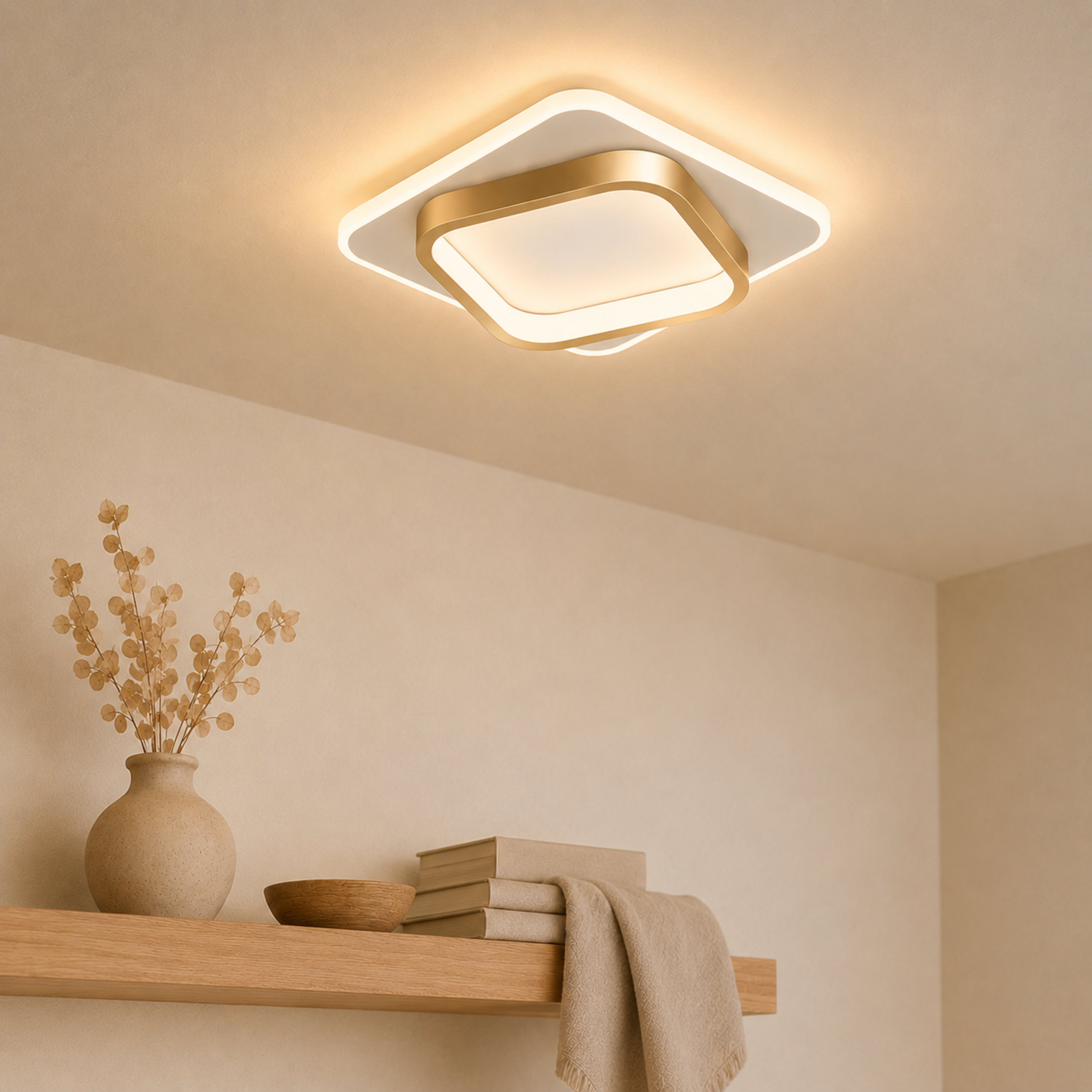 Moderne LED Runde Und Quadratische Deckenleuchte