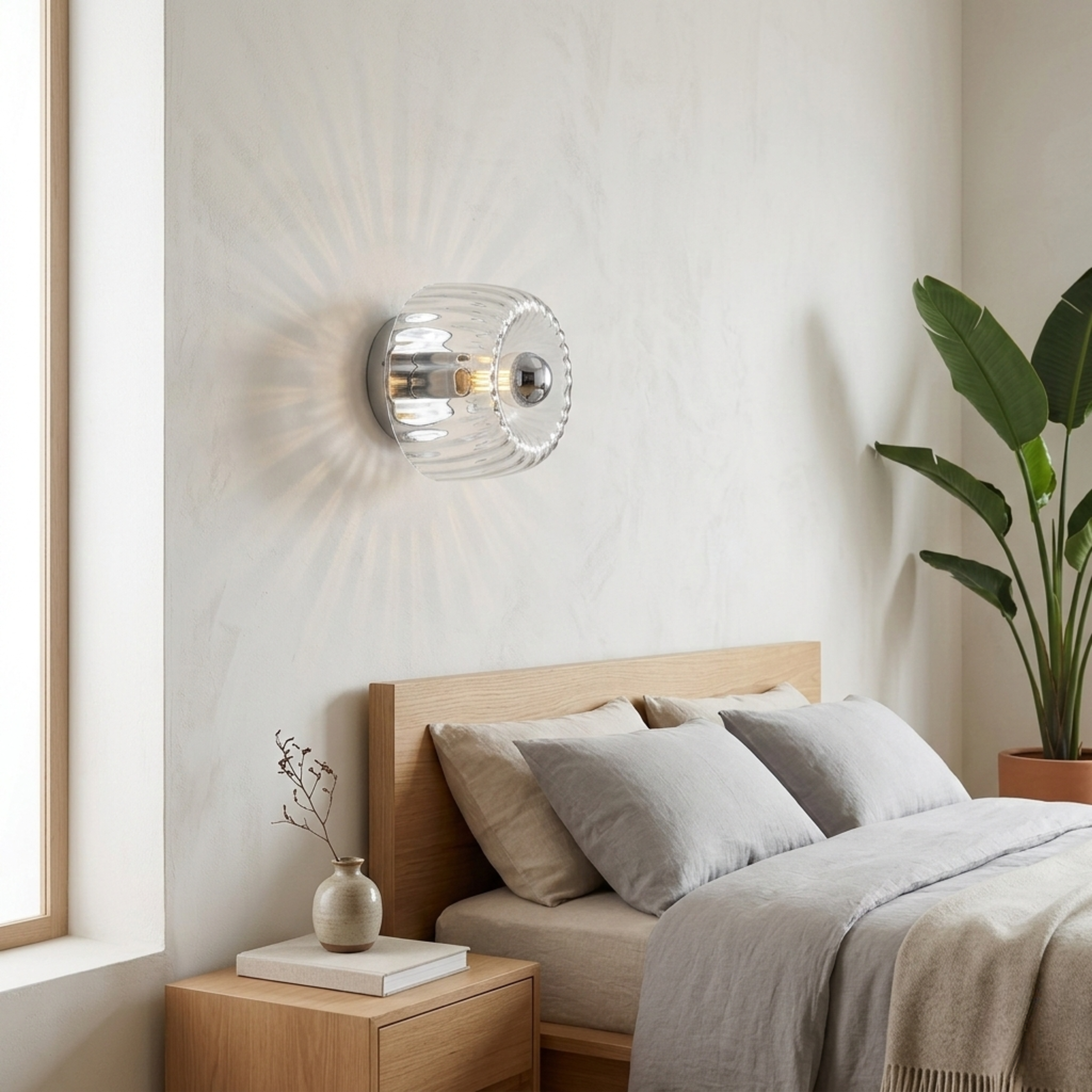 Skandinavische LED Glas Wandlampe