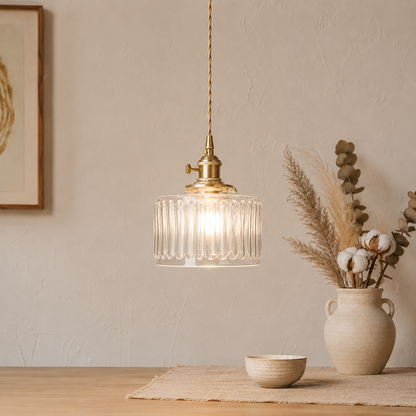 Nordische Farbglas LED Pendelleuchte