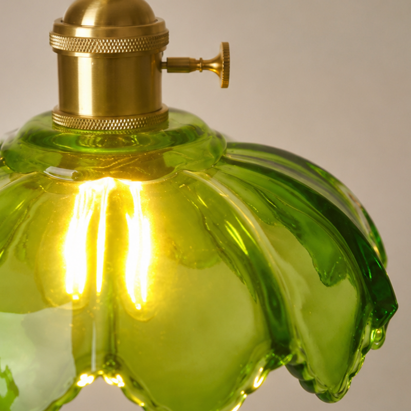 Nordische Farbglas LED Pendelleuchte