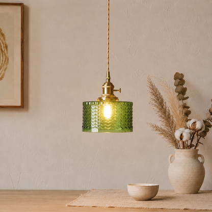 Nordische Farbglas LED Pendelleuchte