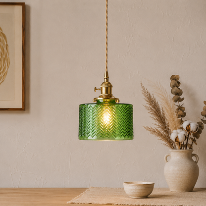 Nordische Farbglas LED Pendelleuchte