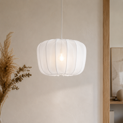 Japanische Wabi-Sabi Stoff Quadratische Pendelleuchte