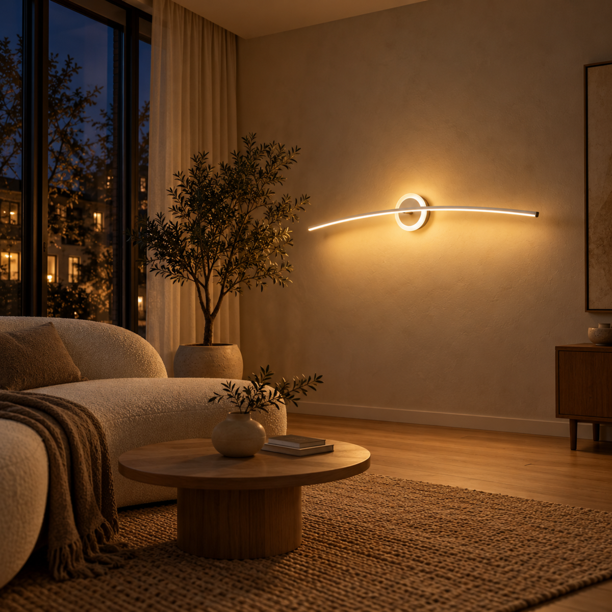 Elegante LED-Wandleuchte mit Ringdesign