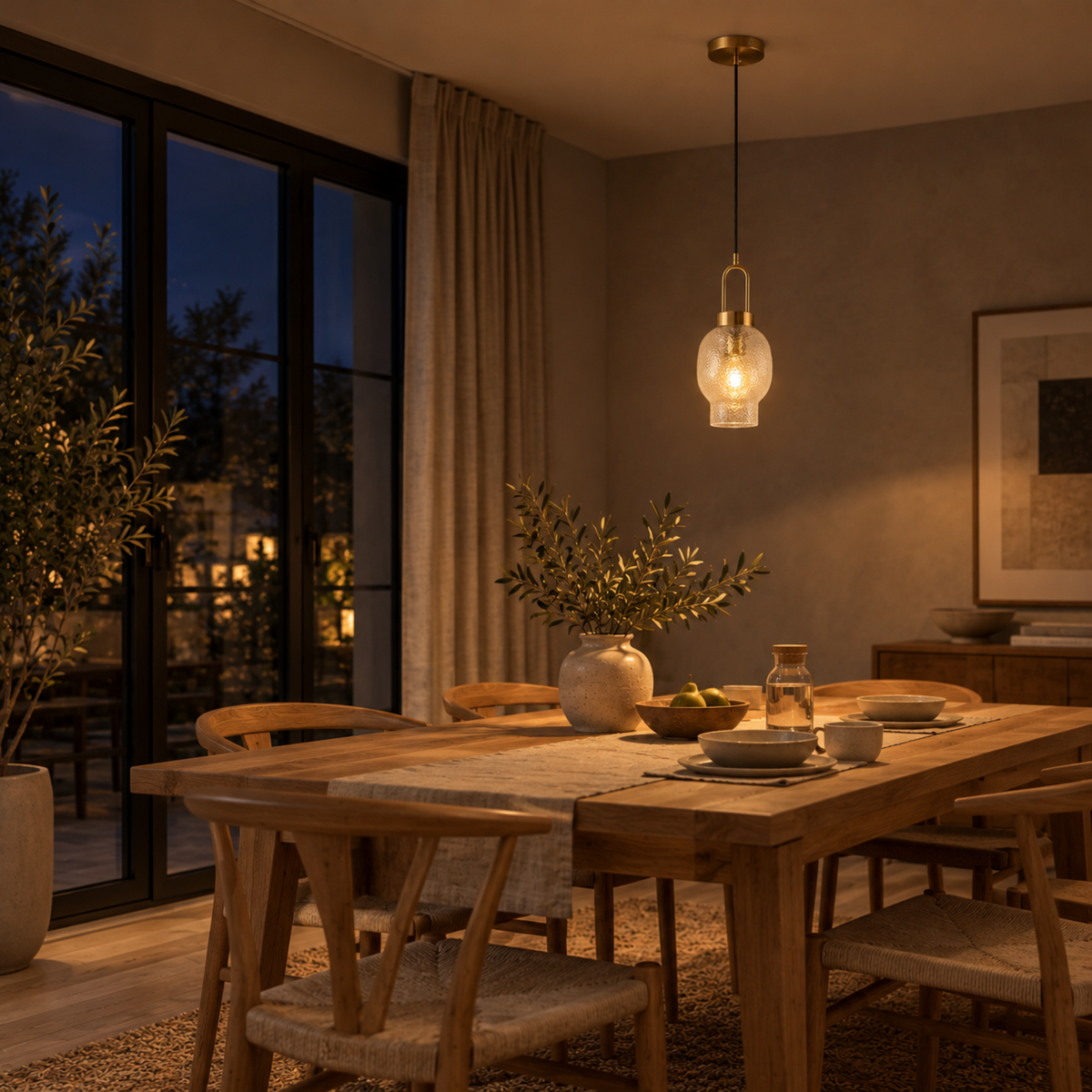 Nordische Minimalistische Glas LED Pendelleuchte