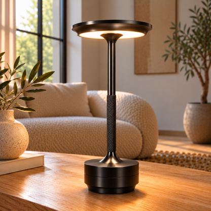 Moderne Kabellose Wiederaufladbare LED Tischlampe aus Aluminium