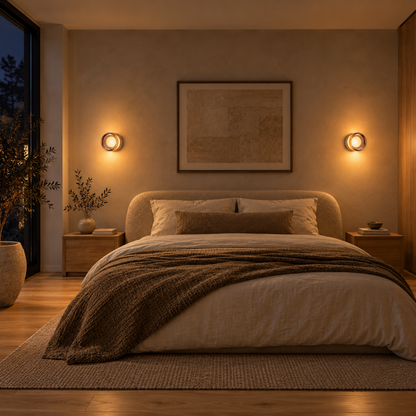 Elegante Runde Dimple LED Wandleuchte