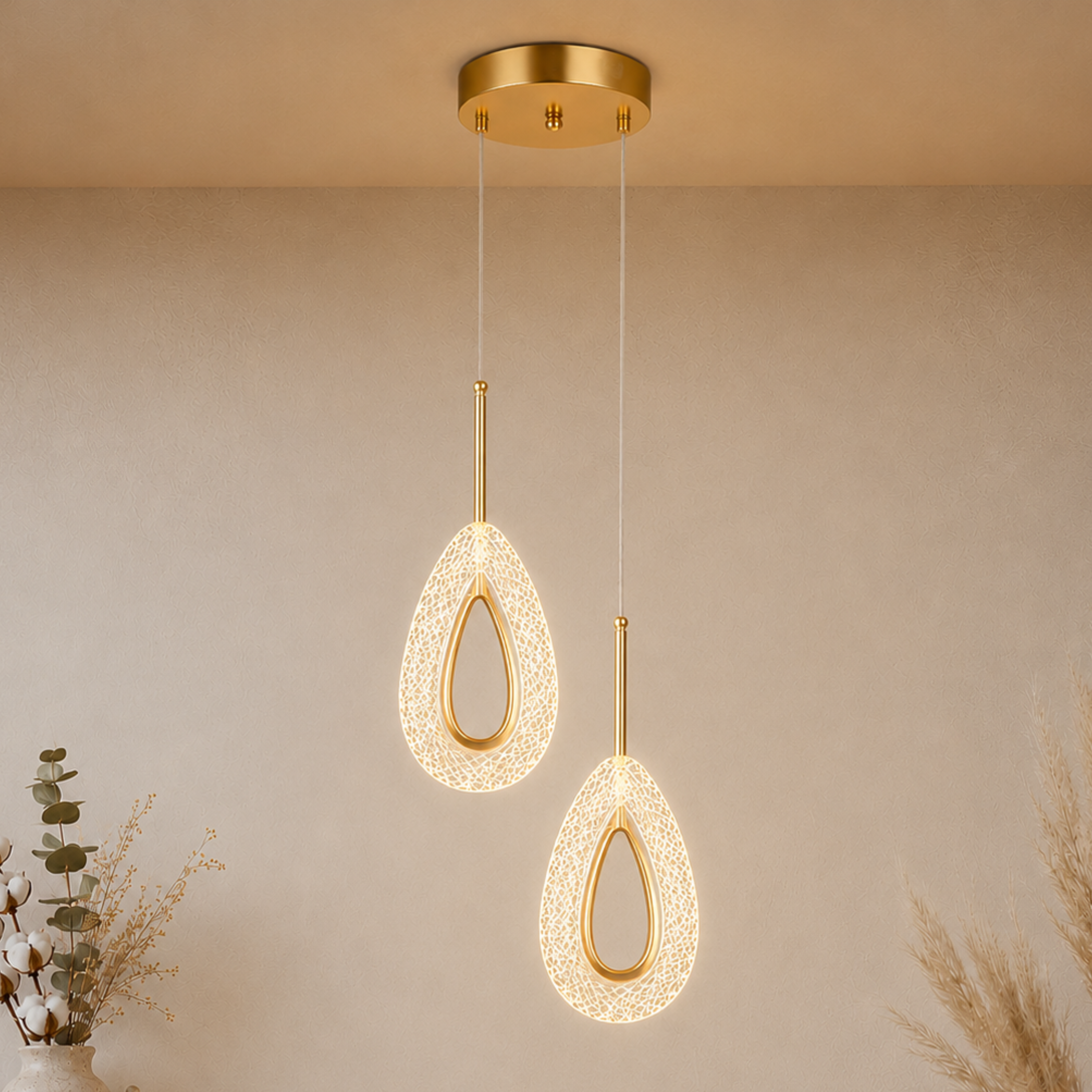 Moderne Kristall LED Innen Pendelleuchte