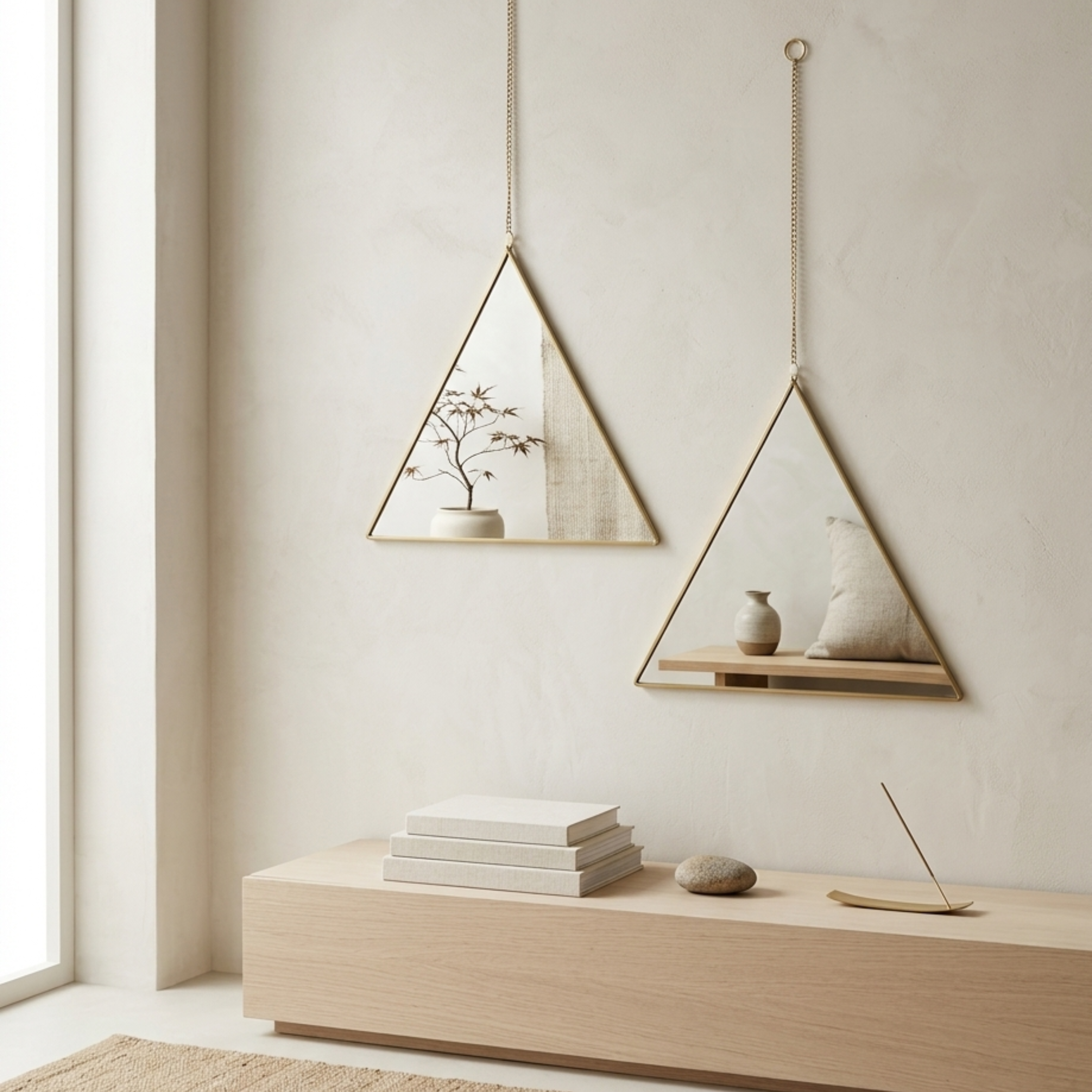Moderne Gold Dreieck Spiegel