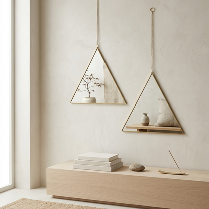 Moderne Gold Dreieck Spiegel