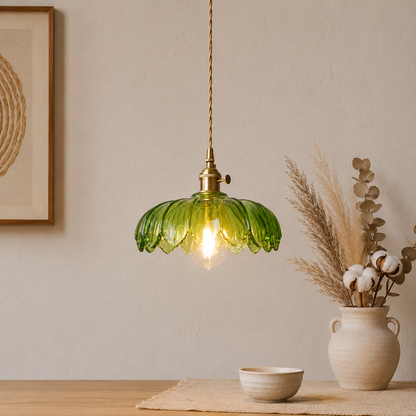 Nordische Farbglas LED Pendelleuchte
