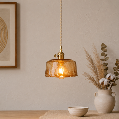 Nordische Farbglas LED Pendelleuchte