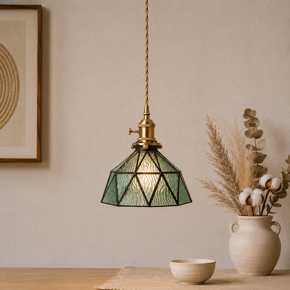 Nordische Farbglas LED Pendelleuchte