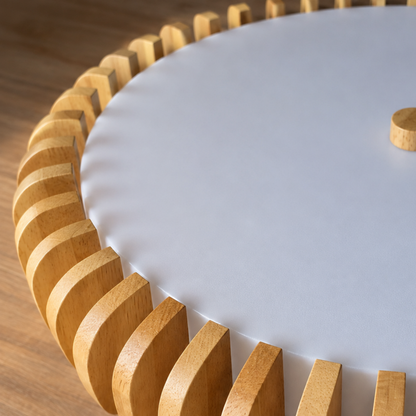 Japanische runde Holz Deckenleuchte