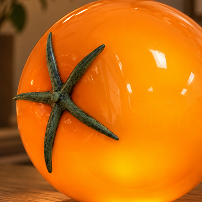 Moderne Tomaten Glas Tischlampe
