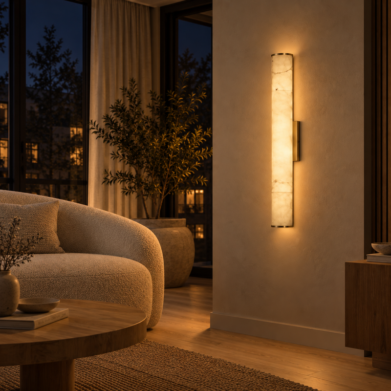 Moderne Marmoroptik LED Wandleuchte