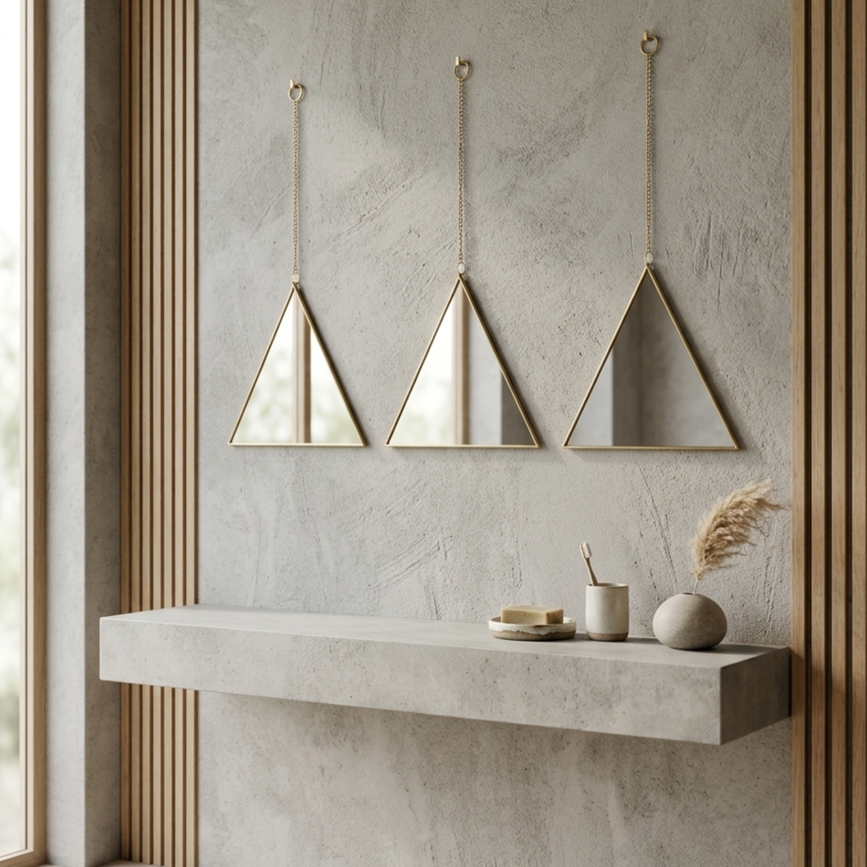 Moderne Gold Dreieck Spiegel