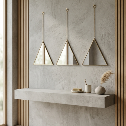 Moderne Gold Dreieck Spiegel