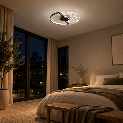 Stilvolle LED-Deckenleuchte mit Federdesign