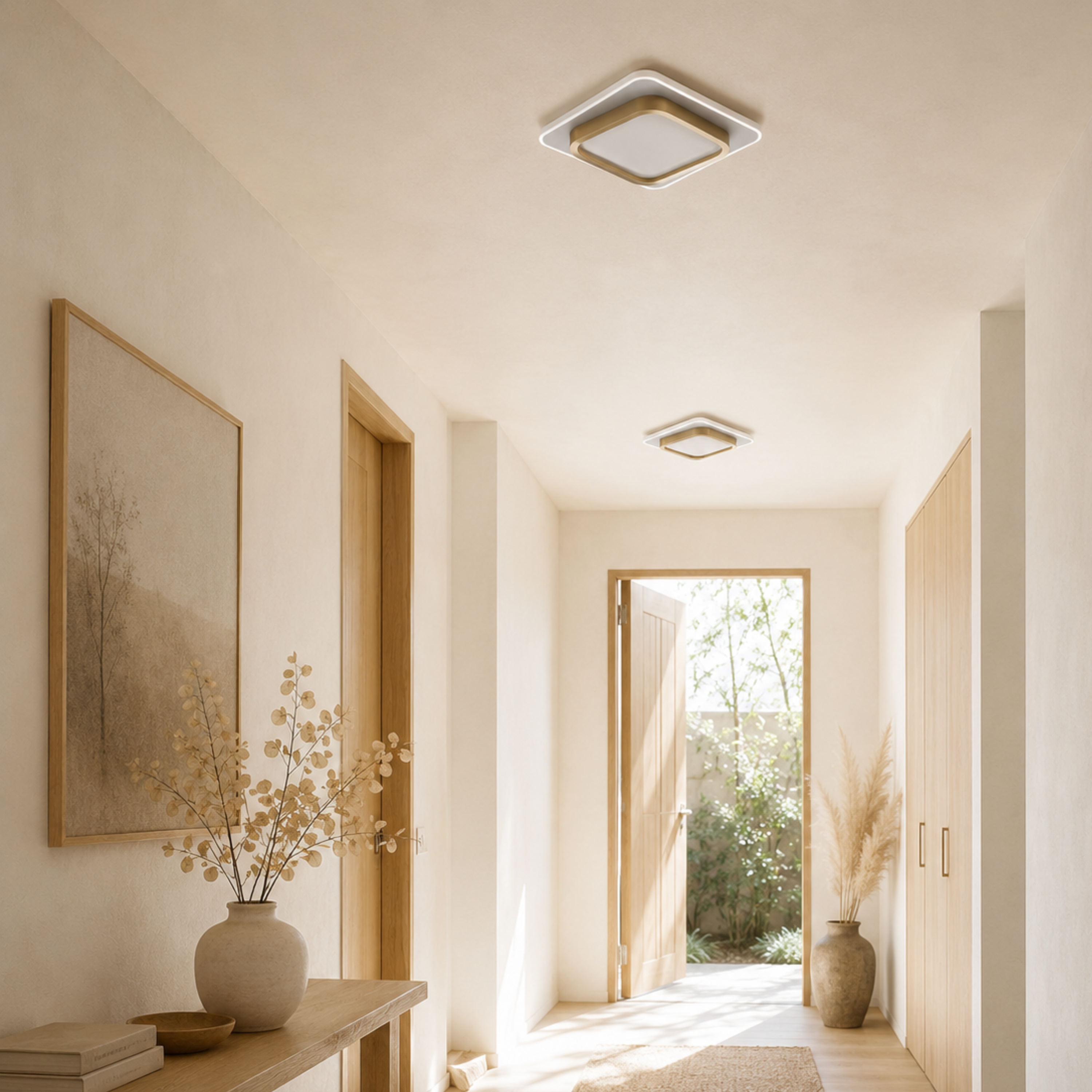 Moderne LED Runde Und Quadratische Deckenleuchte