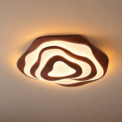 Skandinavische Massivholz LED Deckenleuchte
