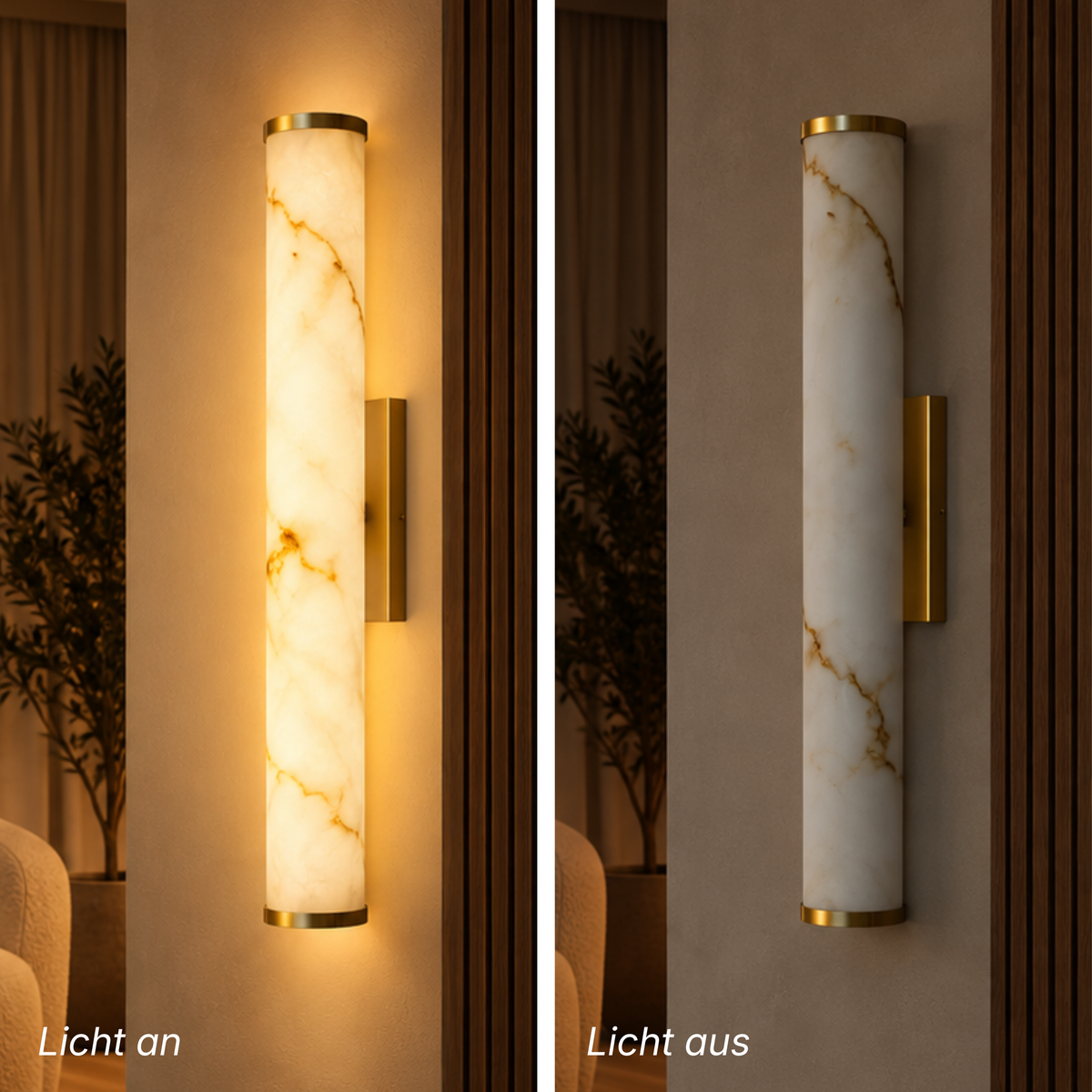 Moderne Marmoroptik LED Wandleuchte
