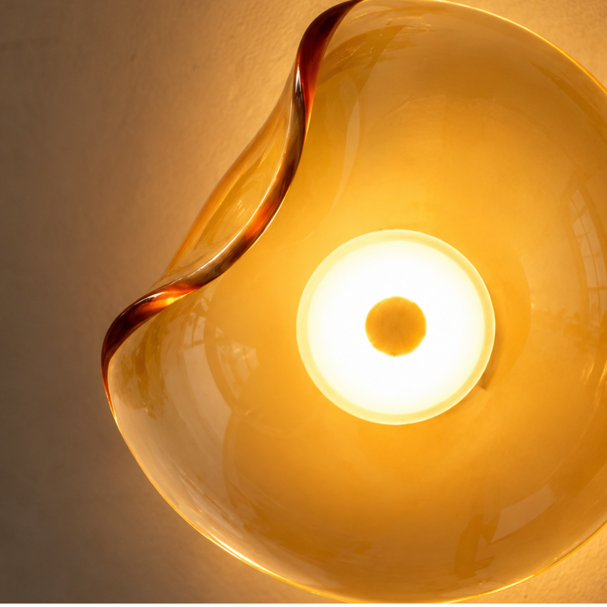 Moderne Runde Glas LED Wandleuchte