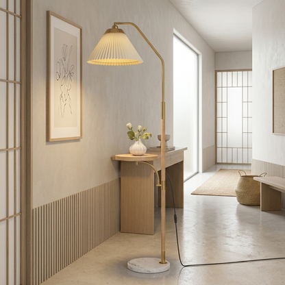 Minimalistische Stoff LED Stehlampe