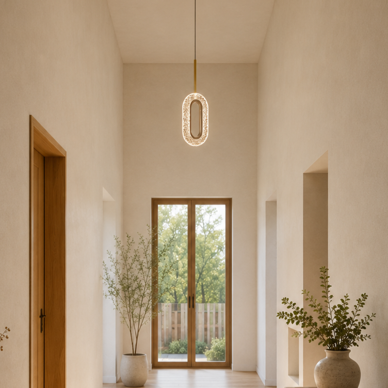 Moderne Kristall LED Innen Pendelleuchte