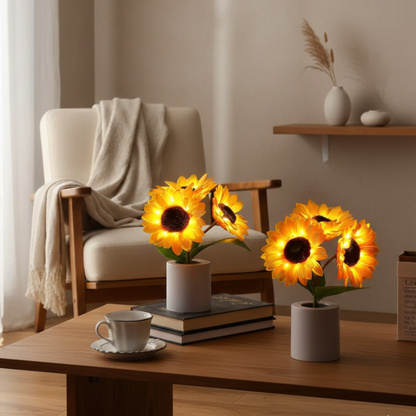 Dekorative Sonnenblumen Tischlampe