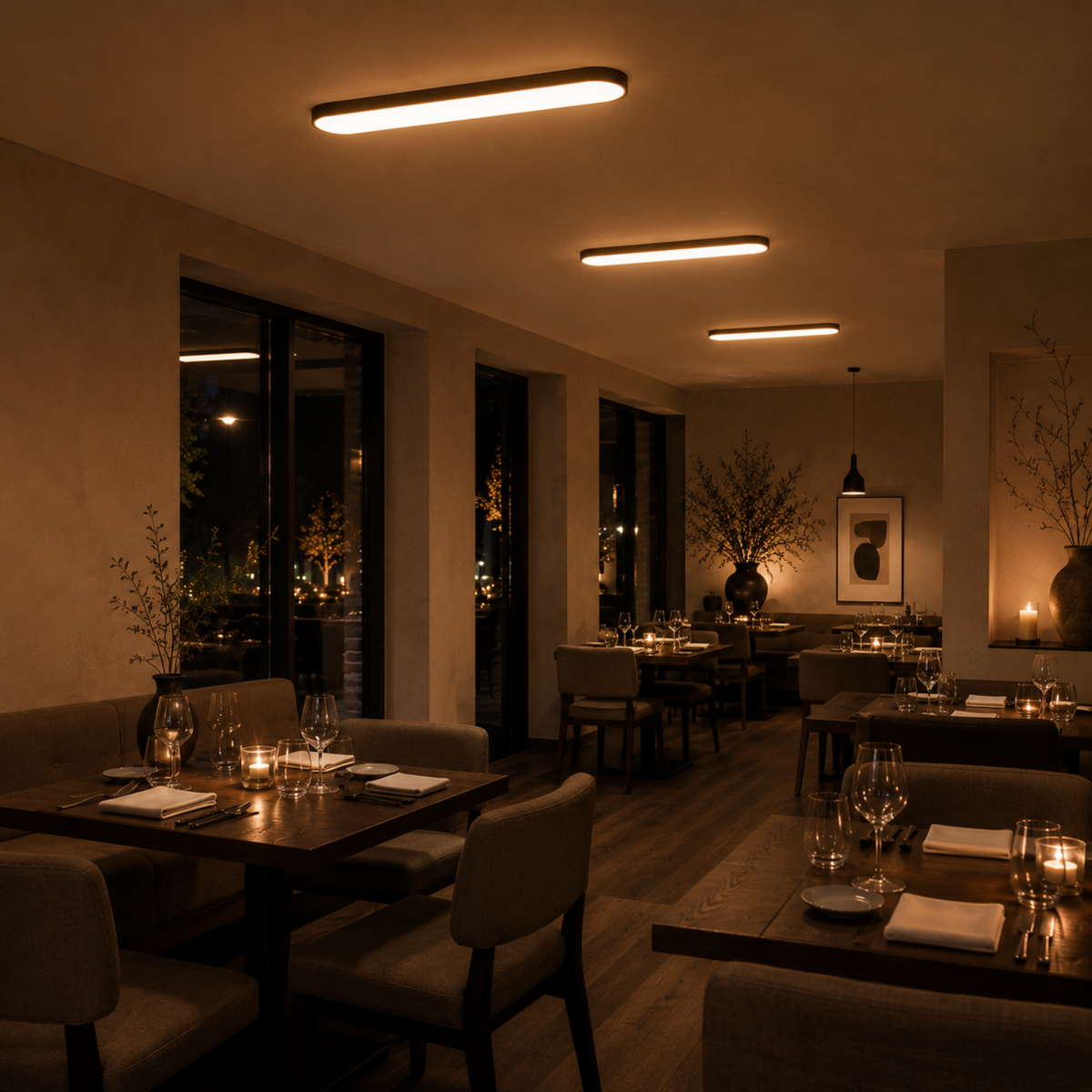 Moderne Ovale Lineare LED-Deckenleuchte