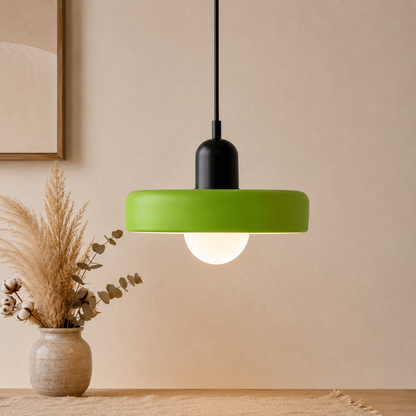 Bauhaus Farbglas Pendelleuchte
