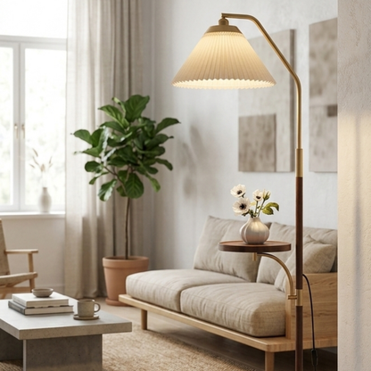 Minimalistische Stoff LED Stehlampe