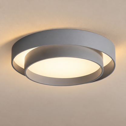 Asymmetrische LED Deckenleuchte mit Ringdesign