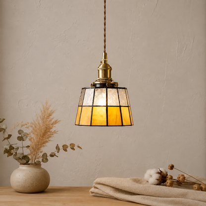 Vintage Farbglas LED Pendelleuchte