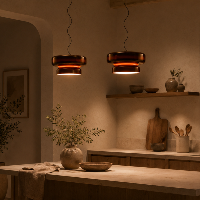 Moderne Ringförmige Glas Pendelleuchte LED Innenleuchte