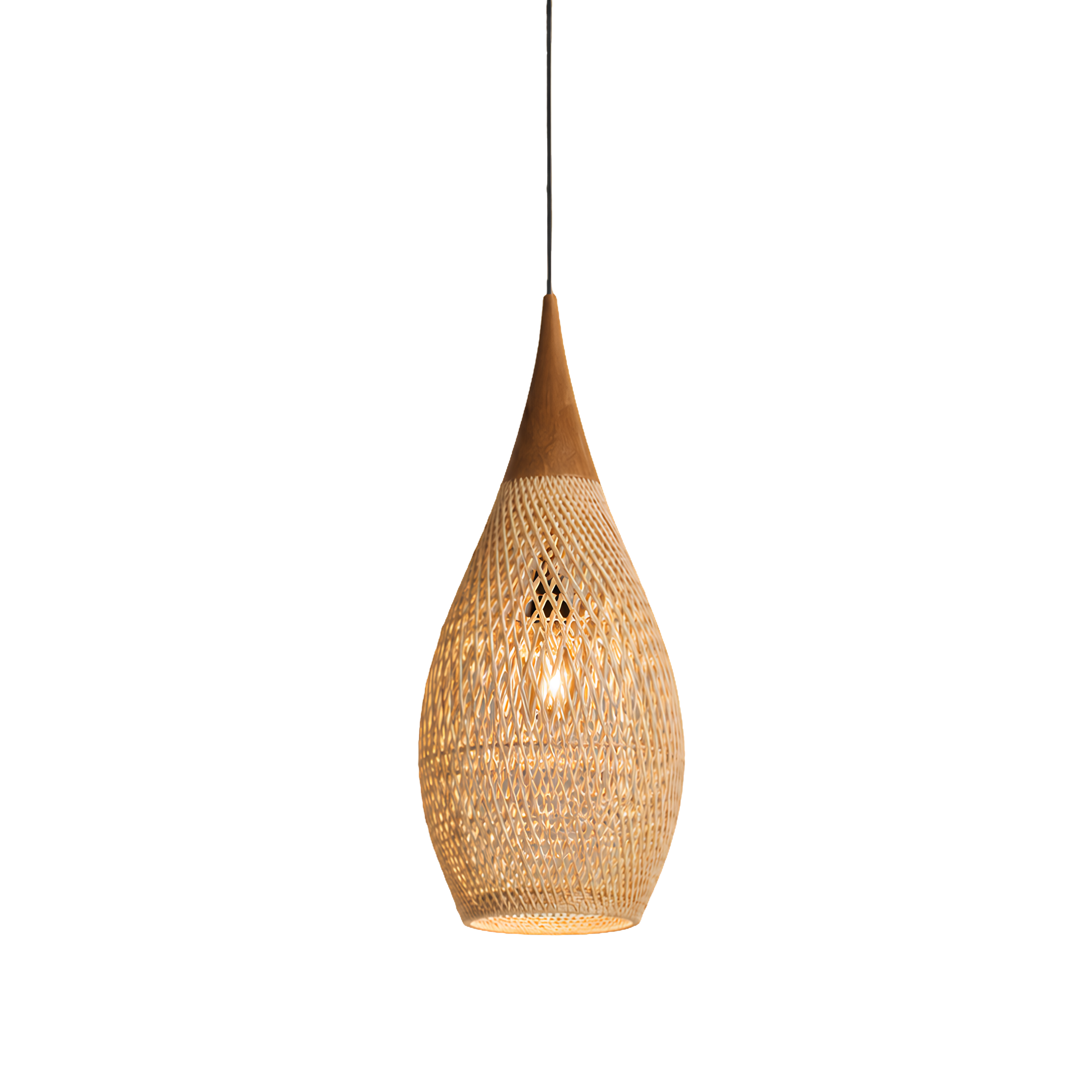Vintage Rattan Deckenleuchte