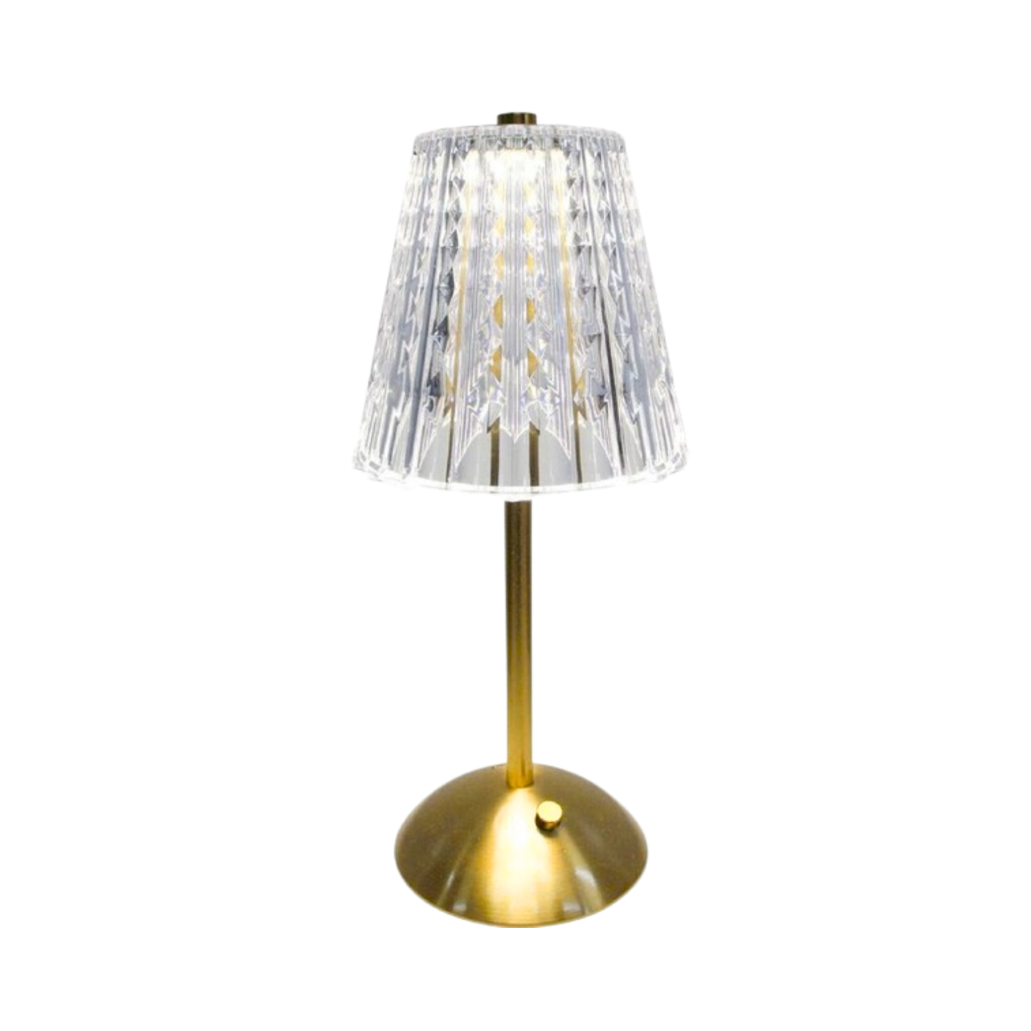 Goldene LED Kristall Tischlampe