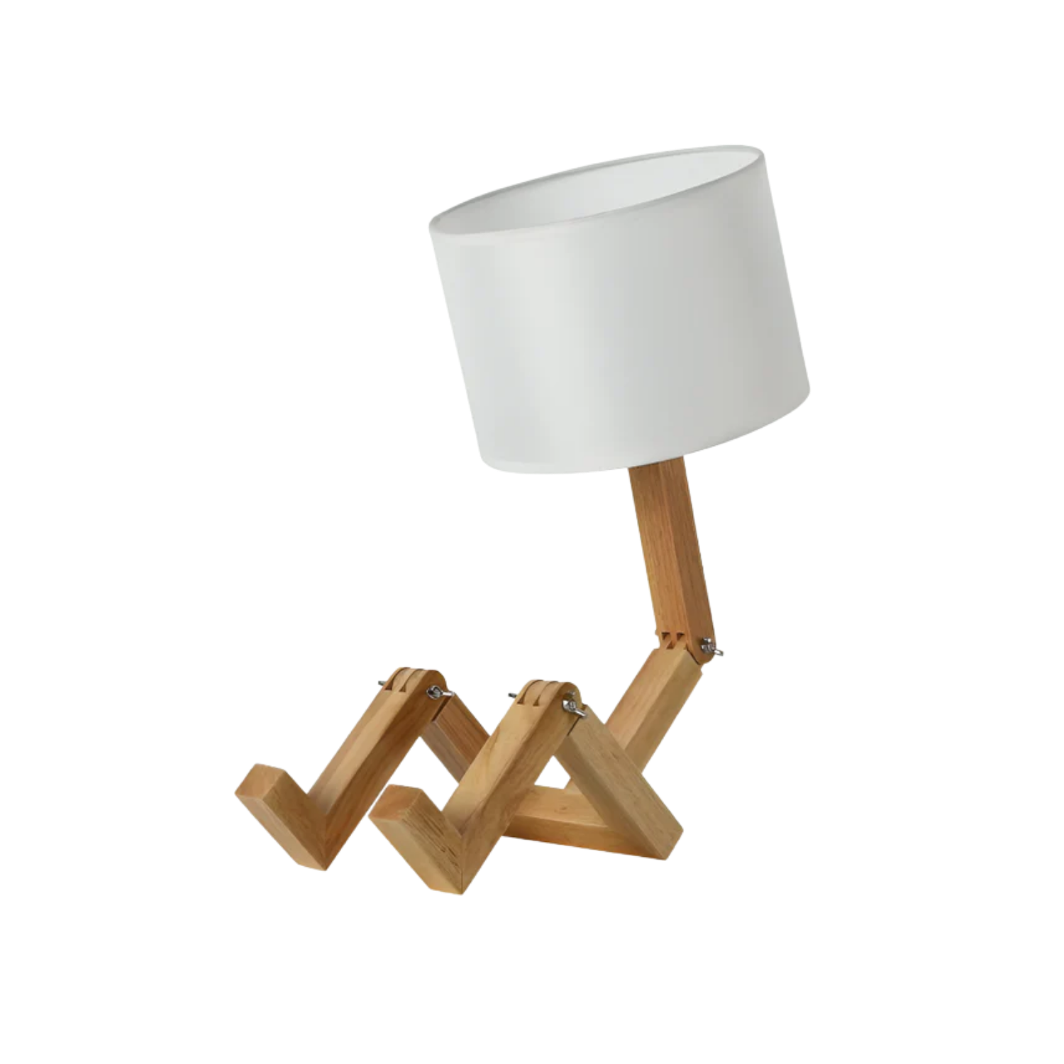 Skandinavische Tischlampe mit Bücherablage