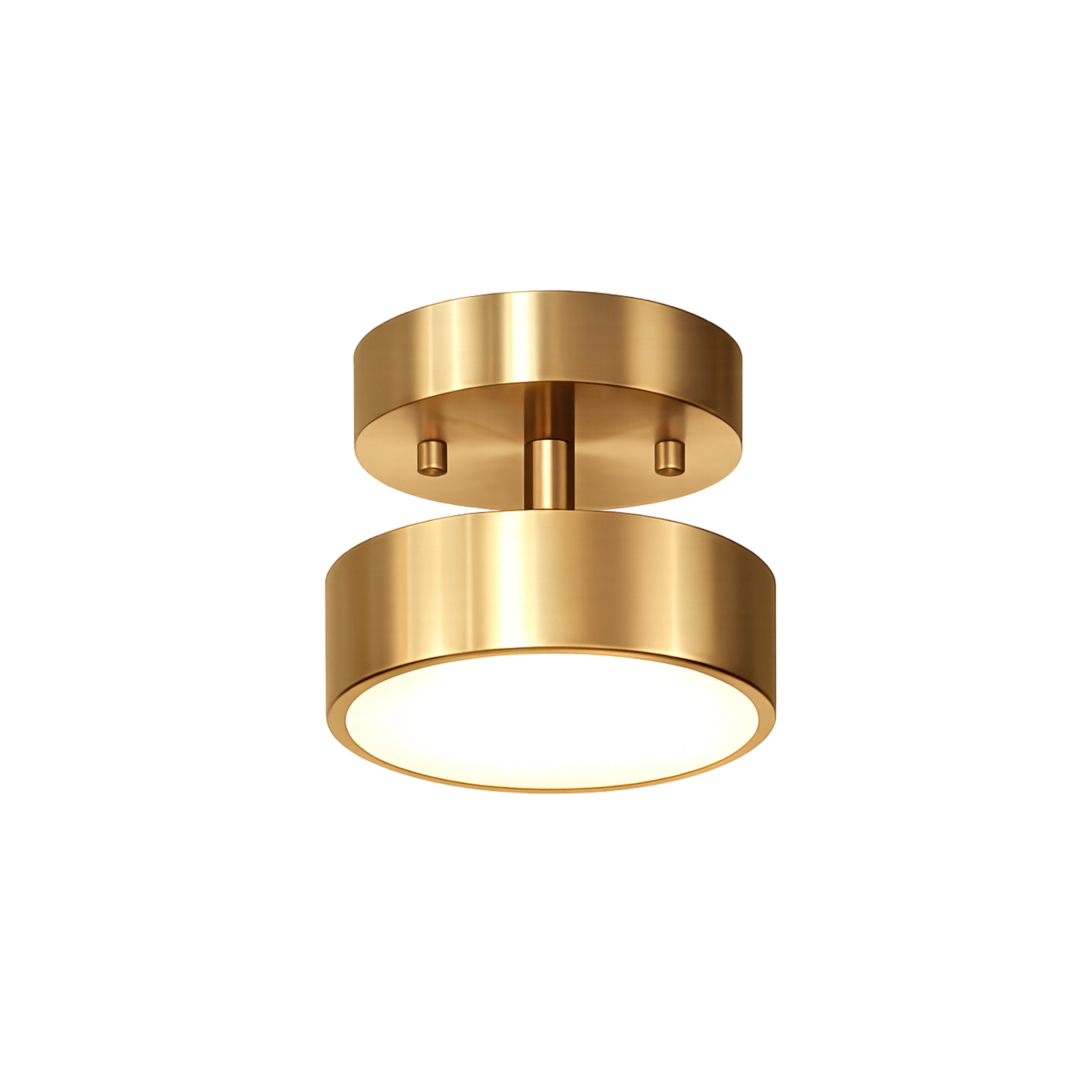 Moderne Nordische Runde Kupfer LED Deckenleuchte