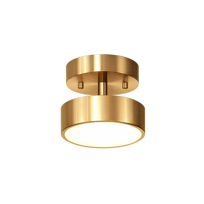 Moderne Nordische Runde Kupfer LED Deckenleuchte
