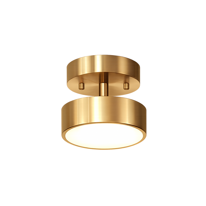Moderne Nordische Runde Kupfer LED Deckenleuchte