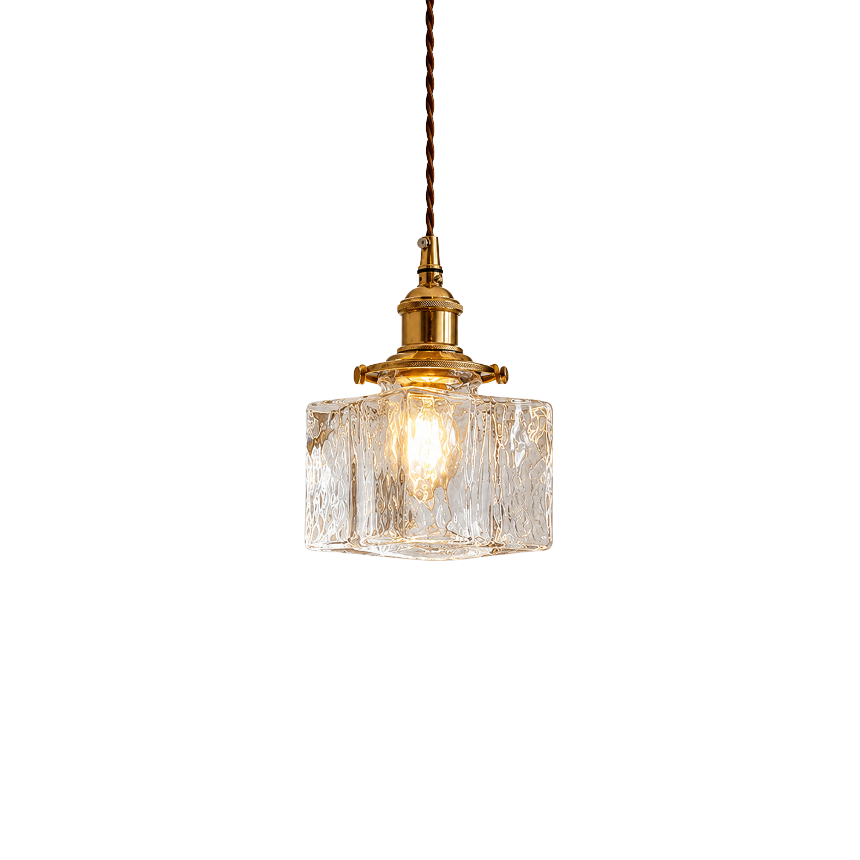 Zeitlose Vintage Glas Pendelleuchte
