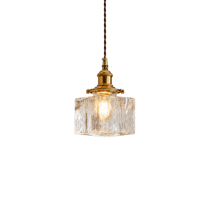 Zeitlose Vintage Glas Pendelleuchte